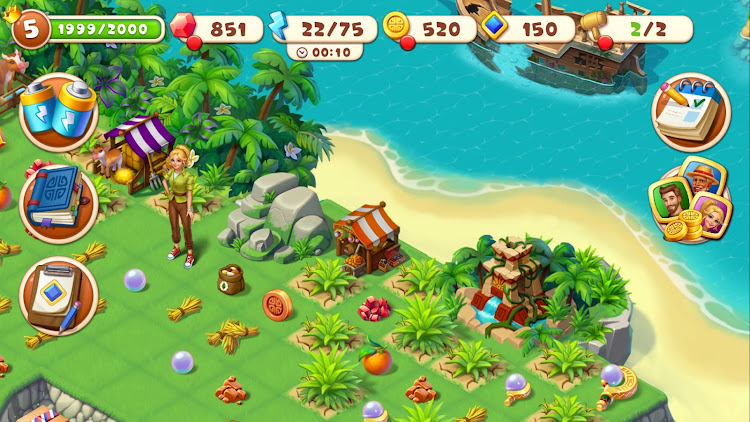 #7. Tropical Merge: Merge game (Android) By: Slimmerbits LLC