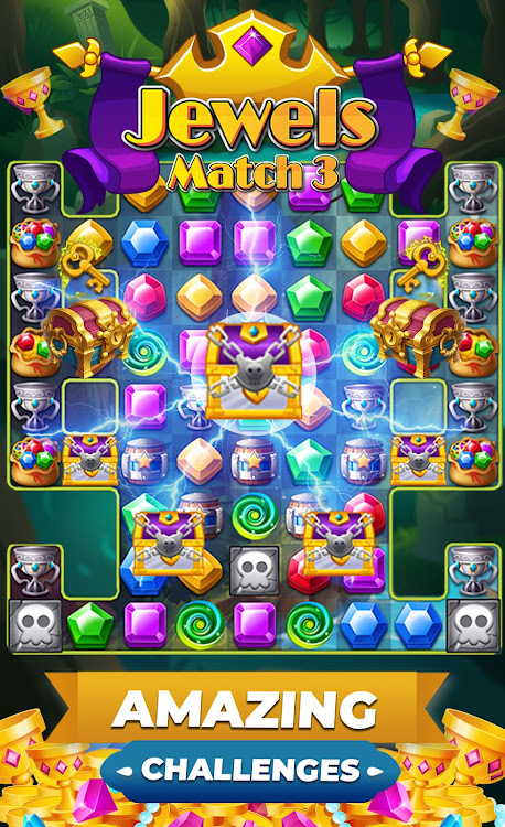 #2. Jewels Premium Match 3 Puzzles (Android) By: otto games