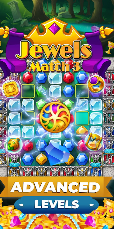 #6. Jewels Premium Match 3 Puzzles (Android) By: otto games