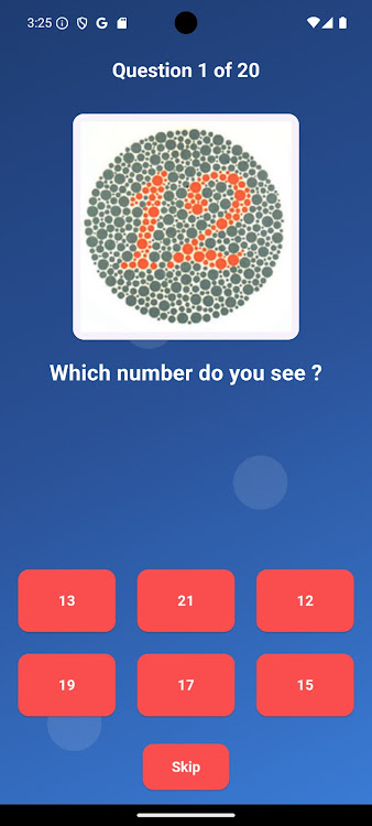 #4. Color Blind Test (Android) By: ARJUN ADHIKARI