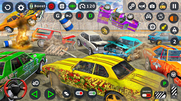 #7. Demolition Derby Car Games 3D (Android) By: Simulation Arena