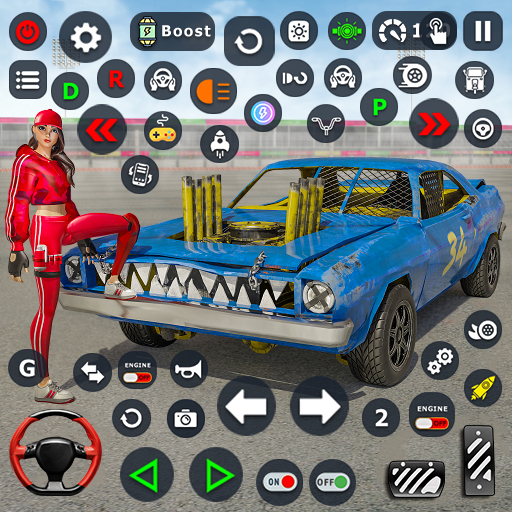 #8. Demolition Derby Car Games 3D (Android) By: Simulation Arena