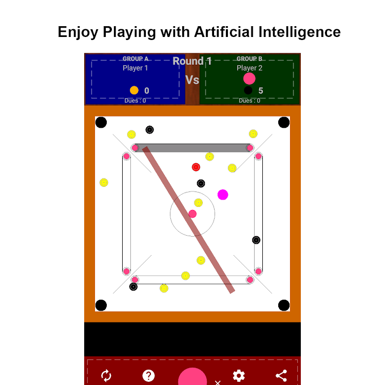 #5. Carrom 2D Game (Android) By: PPSoftware & Enterprises (PPSoftwares)