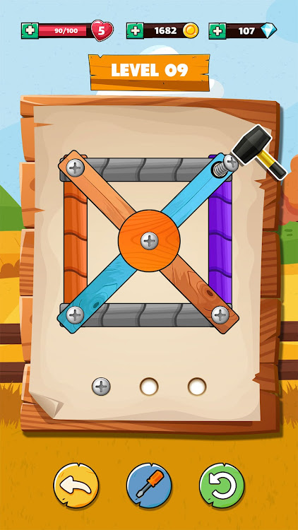 #5. Wood Nuts Unscrew Puzzle Bolts (Android) By: ZeroLoft Games