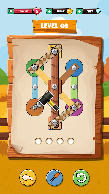 #8. Wood Nuts Unscrew Puzzle Bolts (Android) By: ZeroLoft Games