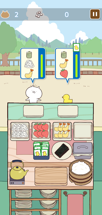 #2. うさまるキッチン (Android) By: RABBIT TAIL STUDIO CO., LTD.