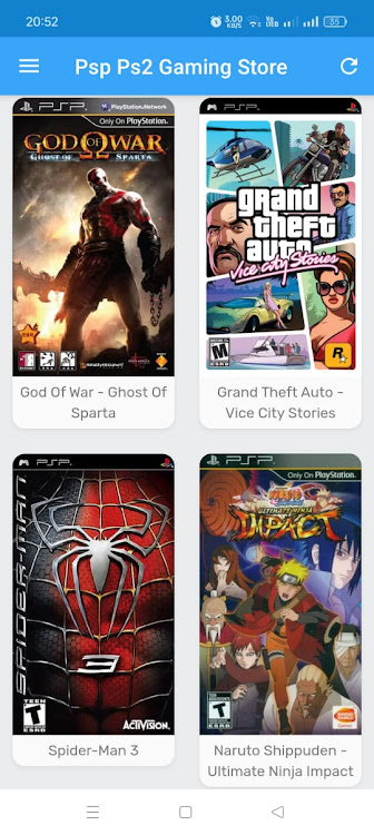 #3. Psp & Ps2 Gaming Store (Android) By: Dk Apps Pvt. Ltd