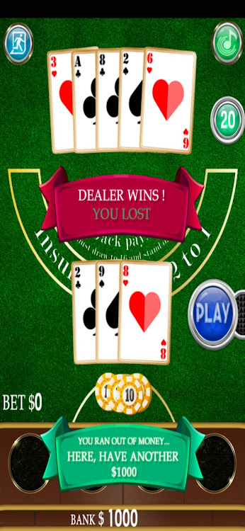 #2. Blackjack (Android) By: Miranky