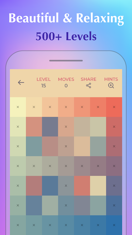 #9. Color Puzzle:Offline Hue Games (Android) By: CO2 Games - Offline & Relaxing Puzzle Game for All