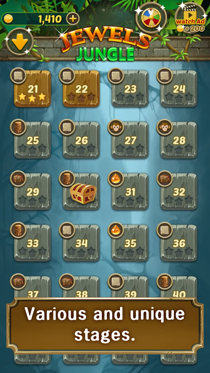 #3. Jewels Jungle : Match 3 Puzzle (Android) By: SUPERBOX Inc