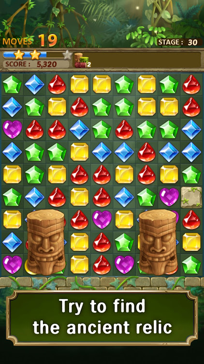 #4. Jewels Jungle : Match 3 Puzzle (Android) By: SUPERBOX Inc