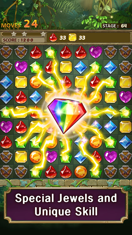 #5. Jewels Jungle : Match 3 Puzzle (Android) By: SUPERBOX Inc