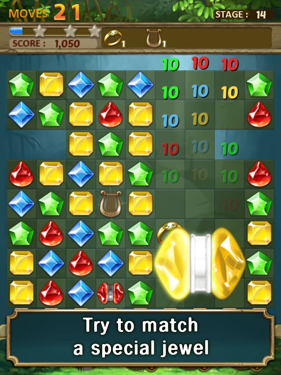 #8. Jewels Jungle : Match 3 Puzzle (Android) By: SUPERBOX Inc