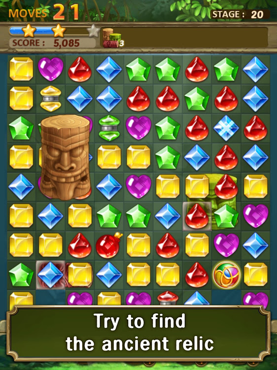 #10. Jewels Jungle : Match 3 Puzzle (Android) By: SUPERBOX Inc