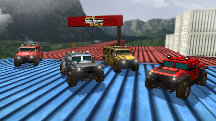 #4. Impossible Ramp Hummer Car 3D (Android) By: Pixasoft Infotech™