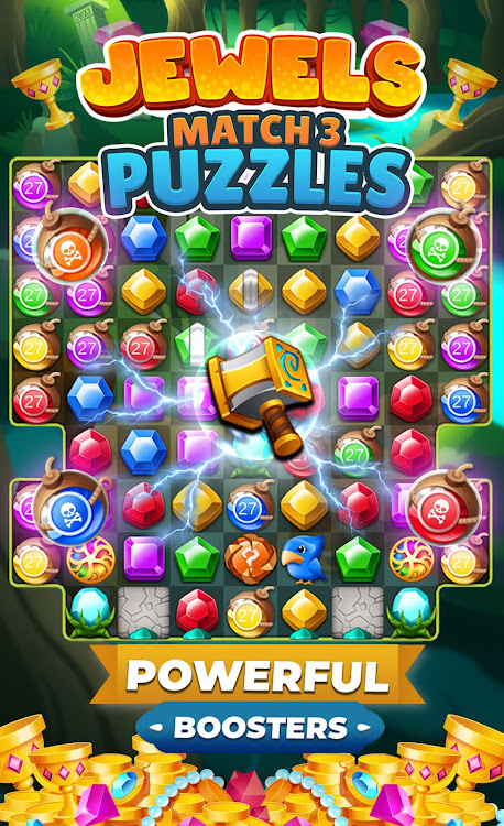 #2. Jewels: Match 3 legendary Game (Android) By: A.V.A - puzzles games