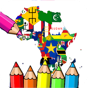 African flags coloring book