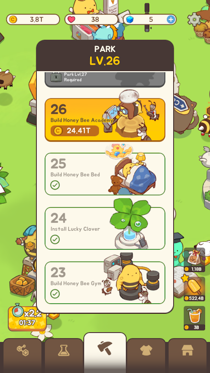 #3. Honey Bee Park: Garden Tycoon (Android) By: Gameduo