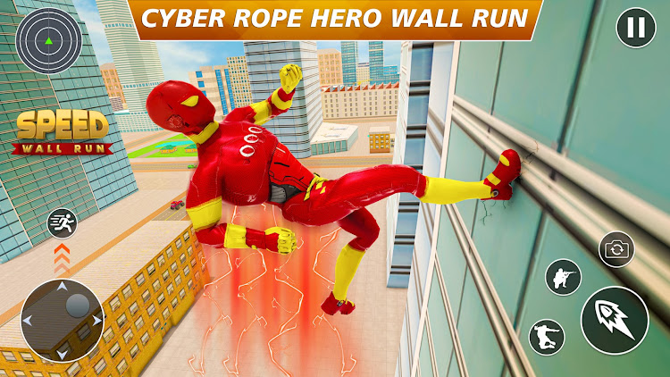 #4. Cyber Rope Hero in Spider Game (Android) By: Brave Jackals