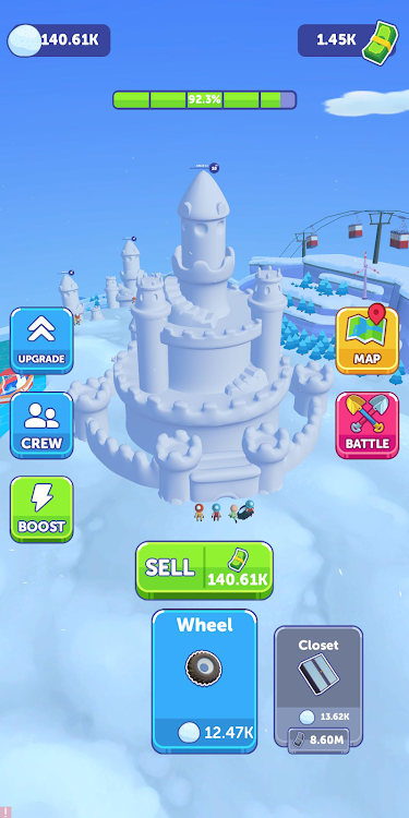 #2. Snow Castle: Idle Clicker (Android) By: Hohama Studio