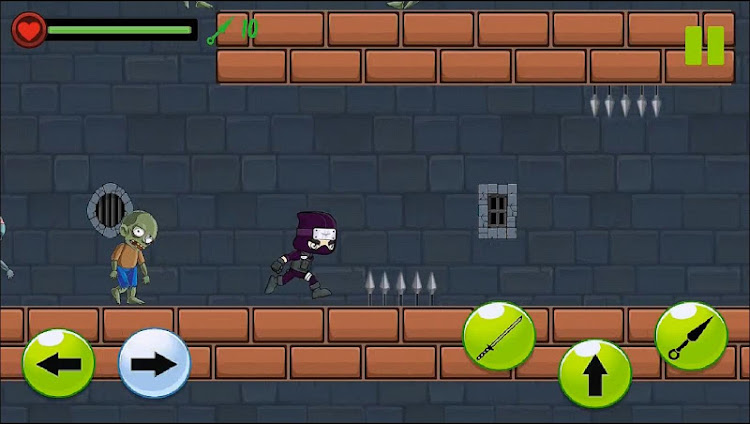 #4. Ninja vs Zombies: Fight Zombie (Android) By: Alchemist Studio