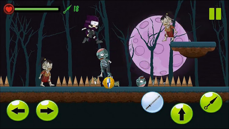 #7. Ninja vs Zombies: Fight Zombie (Android) By: Alchemist Studio