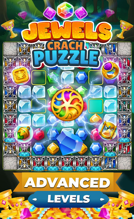 #2. Match 3 Jewel Crush & Smash (Android) By: A.V.A - puzzles games