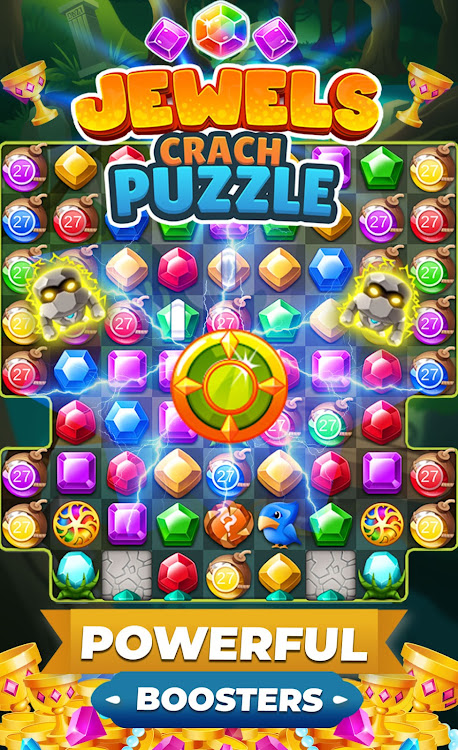 #3. Match 3 Jewel Crush & Smash (Android) By: A.V.A - puzzles games