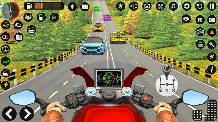 #2. Motorbike Traffic Race Game 3D (Android) By: Contra 3D Games