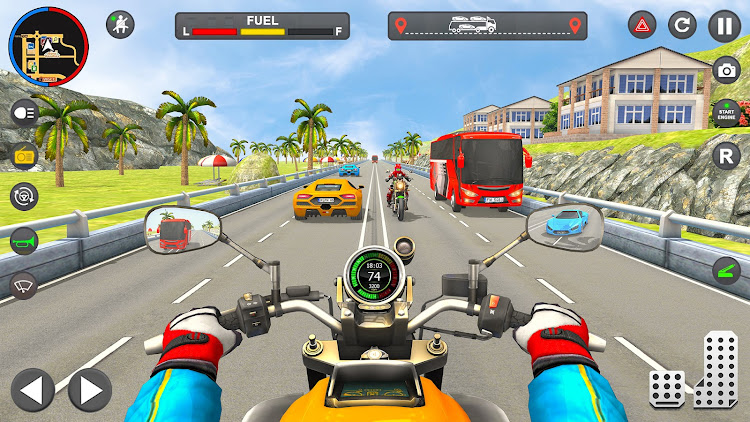 #3. Motorbike Traffic Race Game 3D (Android) By: Contra 3D Games