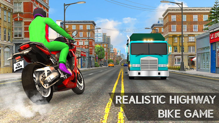 #6. Motorbike Traffic Race Game 3D (Android) By: Contra 3D Games