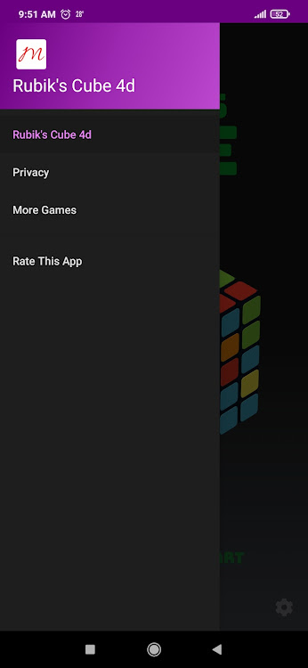 #5. Rubik's Cube 4d (Android) By: Miranky