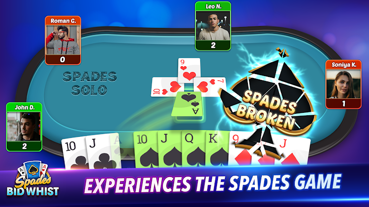 #3. Spades: Bid Whist Classic Game (Android) By: Artoon Games