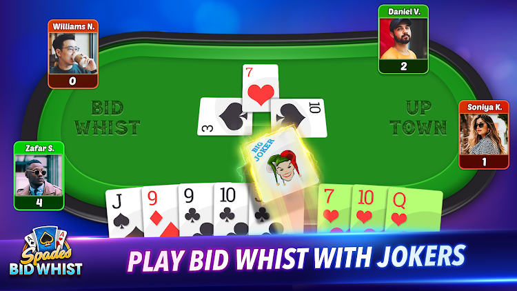 #4. Spades: Bid Whist Classic Game (Android) By: Artoon Games