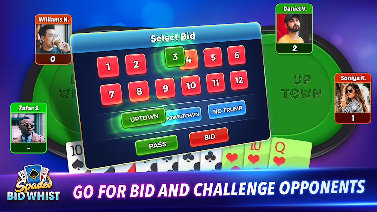 #5. Spades: Bid Whist Classic Game (Android) By: Artoon Games