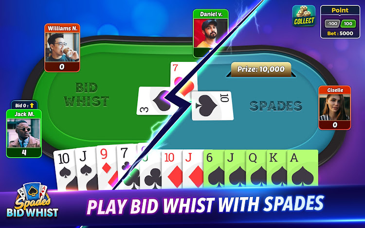 #10. Spades: Bid Whist Classic Game (Android) By: Artoon Games