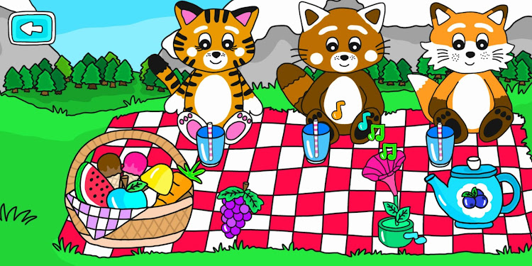 #2. Pukkins Camping - Barnspel (Android) By: Fun, educational and interactive games for kids