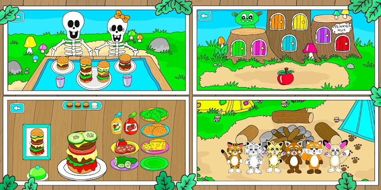 #7. Pukkins Camping - Barnspel (Android) By: Fun, educational and interactive games for kids