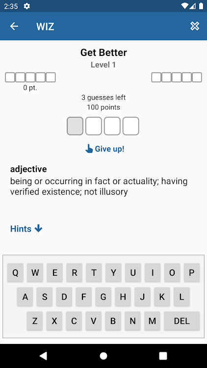 #2. WIZ - Word Quiz (Android) By: Citera