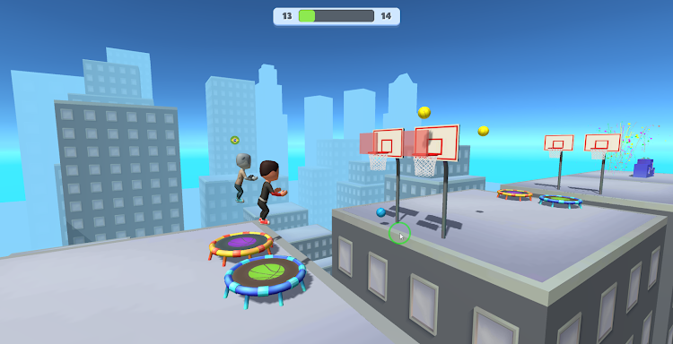 #6. Jump Up 3D: Basketball game (Android) By: Funtory Studio