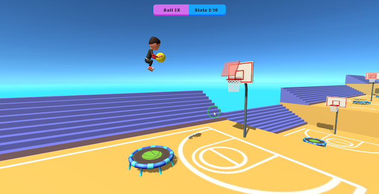 #8. Jump Up 3D: Basketball game (Android) By: Funtory Studio