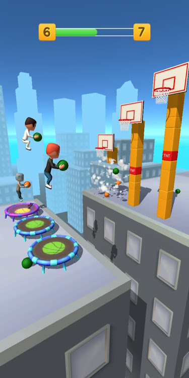 #9. Jump Up 3D: Basketball game (Android) By: Funtory Studio