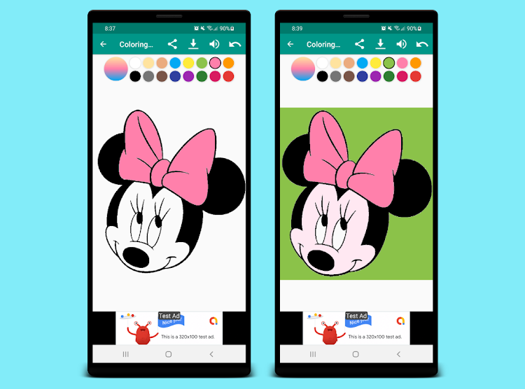 #2. Easy coloring book for kids (Android) By: Mobilatk