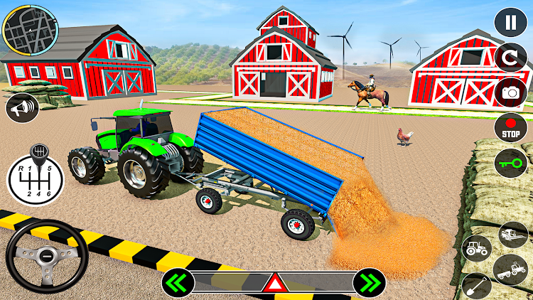 #3. Tractor Farming Tractor Games (Android) By: Lion Gamez Studio