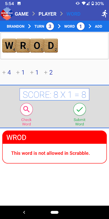 #6. Scrabble Points (Android) By: Devdutt