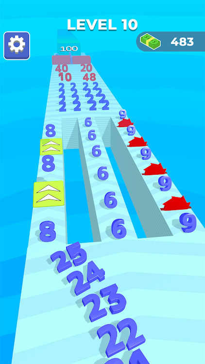 #4. Number Snake - Obstacle Game (Android) By: Game Metrix