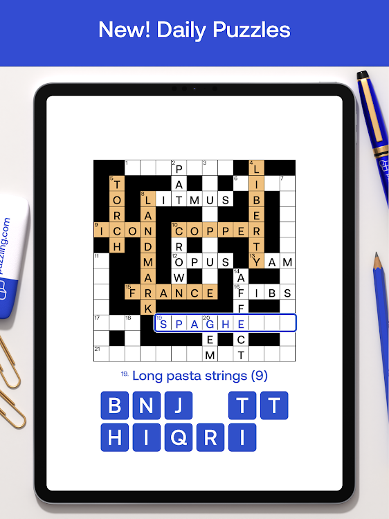 #10. Crossword by puzzling.com (Android) By: puzzling.com