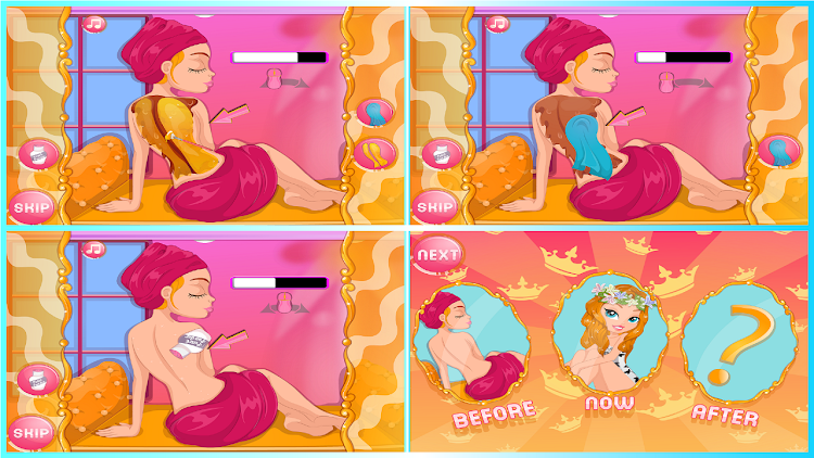 #3. girls games dress up - spa day (Android) By: ghalia games