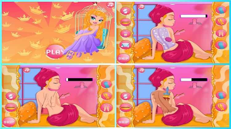 #5. girls games dress up - spa day (Android) By: ghalia games