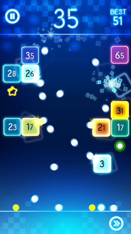 #2. Glow Balls - Bricks Breaker (Android) By: VVinner